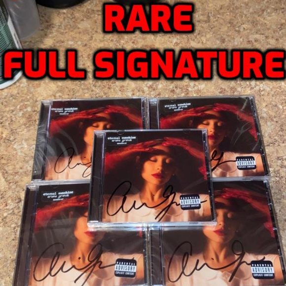 SIGNED Ariana Grande Eternal Sunshine CD FULL SIGNATURE [IN HAND] 🆕✍️📀 - Picture 1 of 3